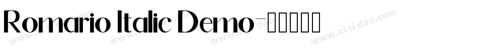 Romario Italic Demo字体转换